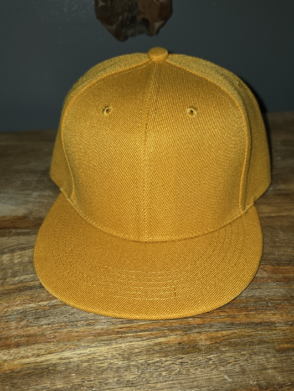 Chokolids By Lids Mustard Yellow Fitted Flat Brim Snap Back Baseball Cap